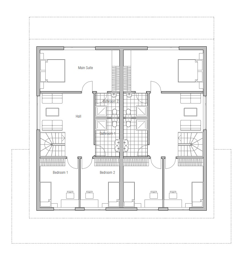house design semi-detached-house-plan-oz66d 13