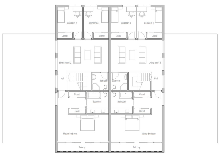 house design duplex-house-plan-ch434d 11