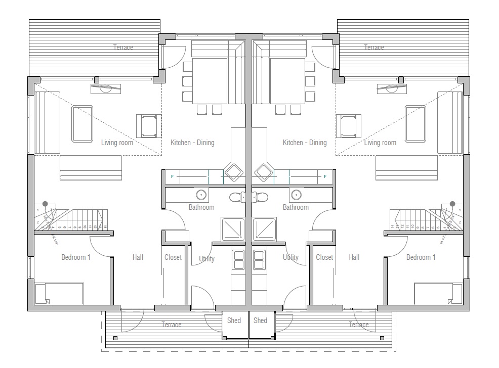 house design semi-detached-house-plan-ch9d 10