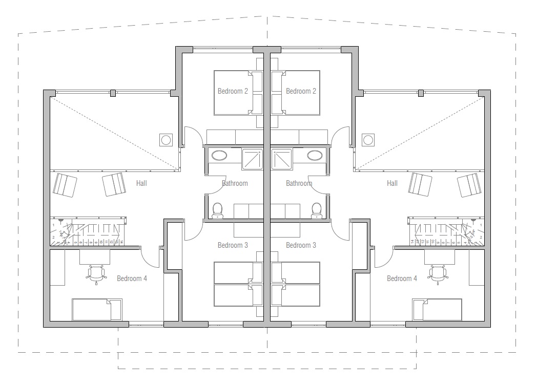 house design semi-detached-house-plan-ch9d 11