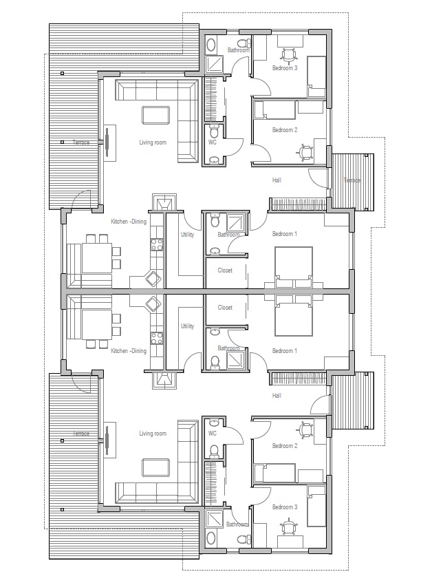 house design semi-detached-house-plan-CH121D 20