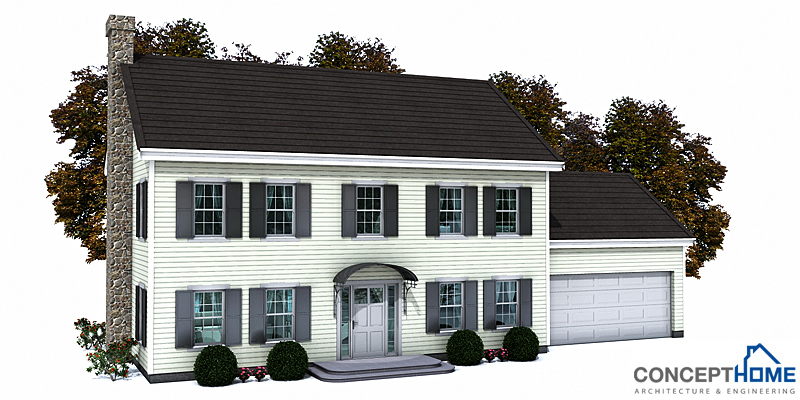 house design small-colonial-house-plan-ch150 1