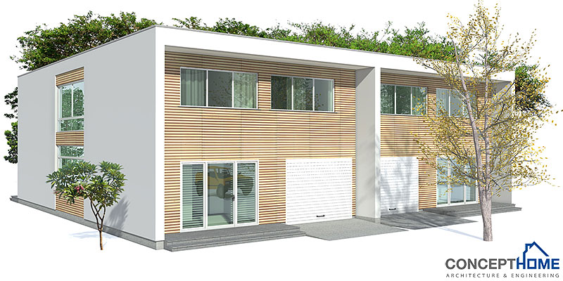 house design modern-duplex-house-plan-ch159 2