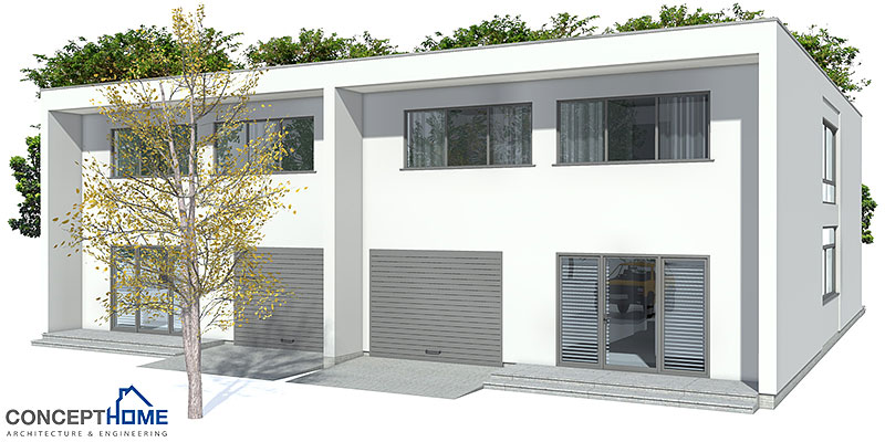 house design modern-duplex-house-plan-ch159 6