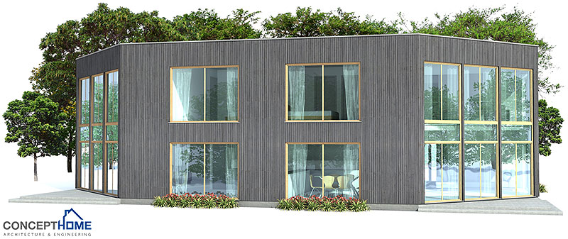 house design contemporary-duplex-house-plan-for-narrow-lot-ch160d 1