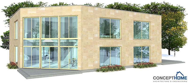 house design contemporary-duplex-house-plan-for-narrow-lot-ch160d 2