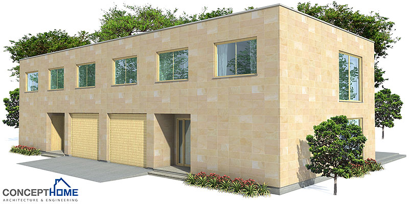 house design contemporary-duplex-house-plan-for-narrow-lot-ch160d 7